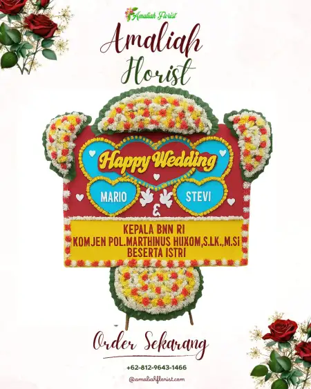 Papan Bunga Pernikahan Ambalresmi